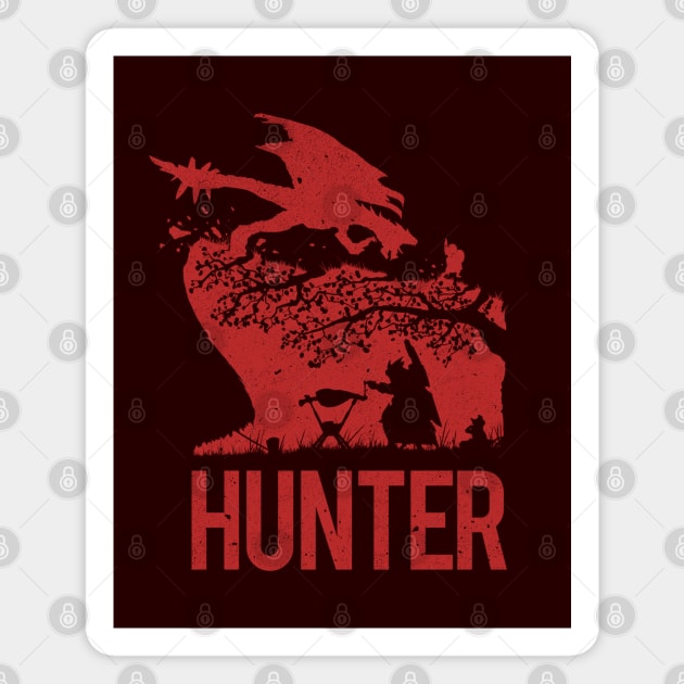 Monster Hunter - title silhouette Magnet by Mandos92